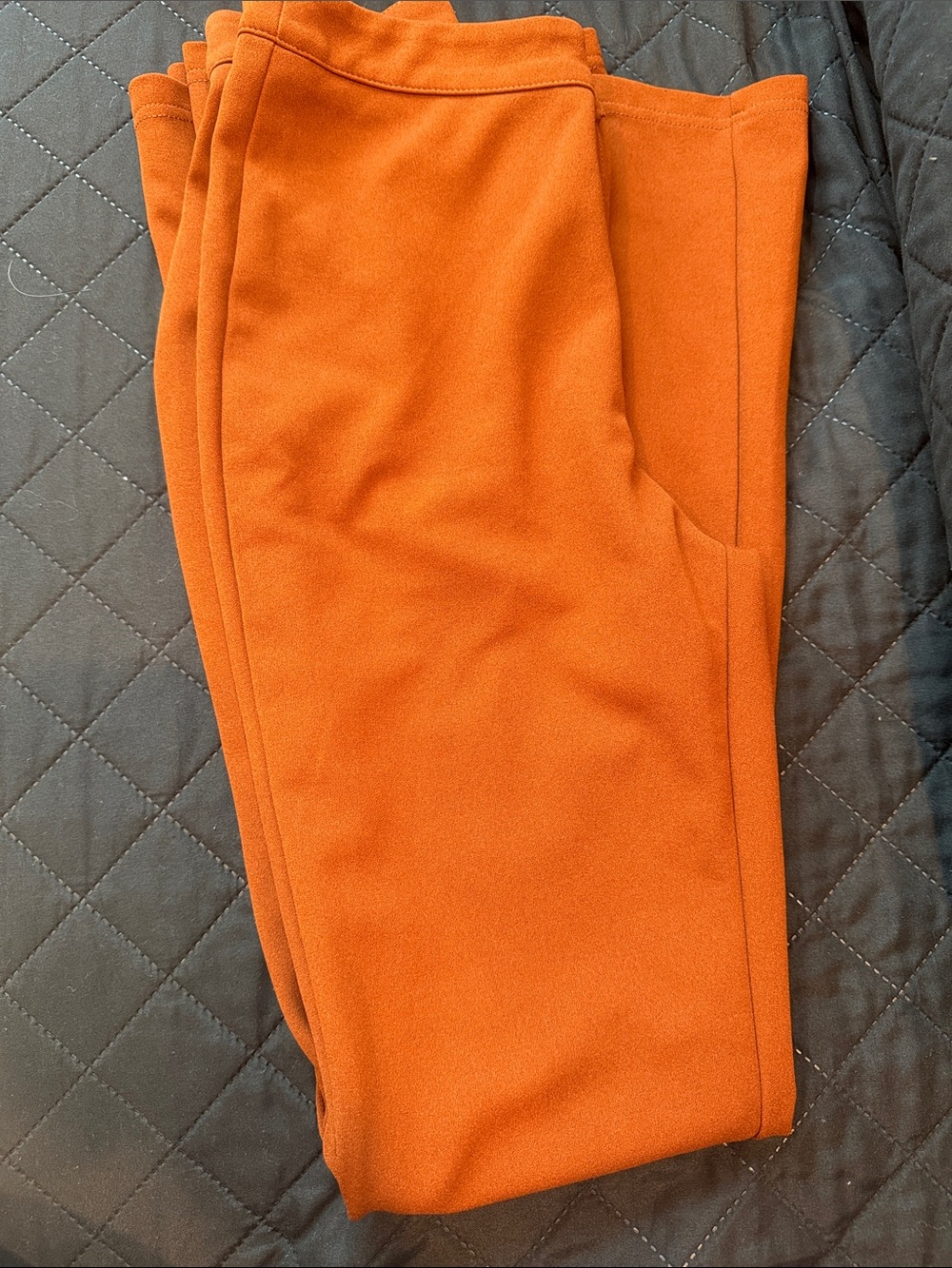 Women's Burnt Orange Stretch Ponte Pants